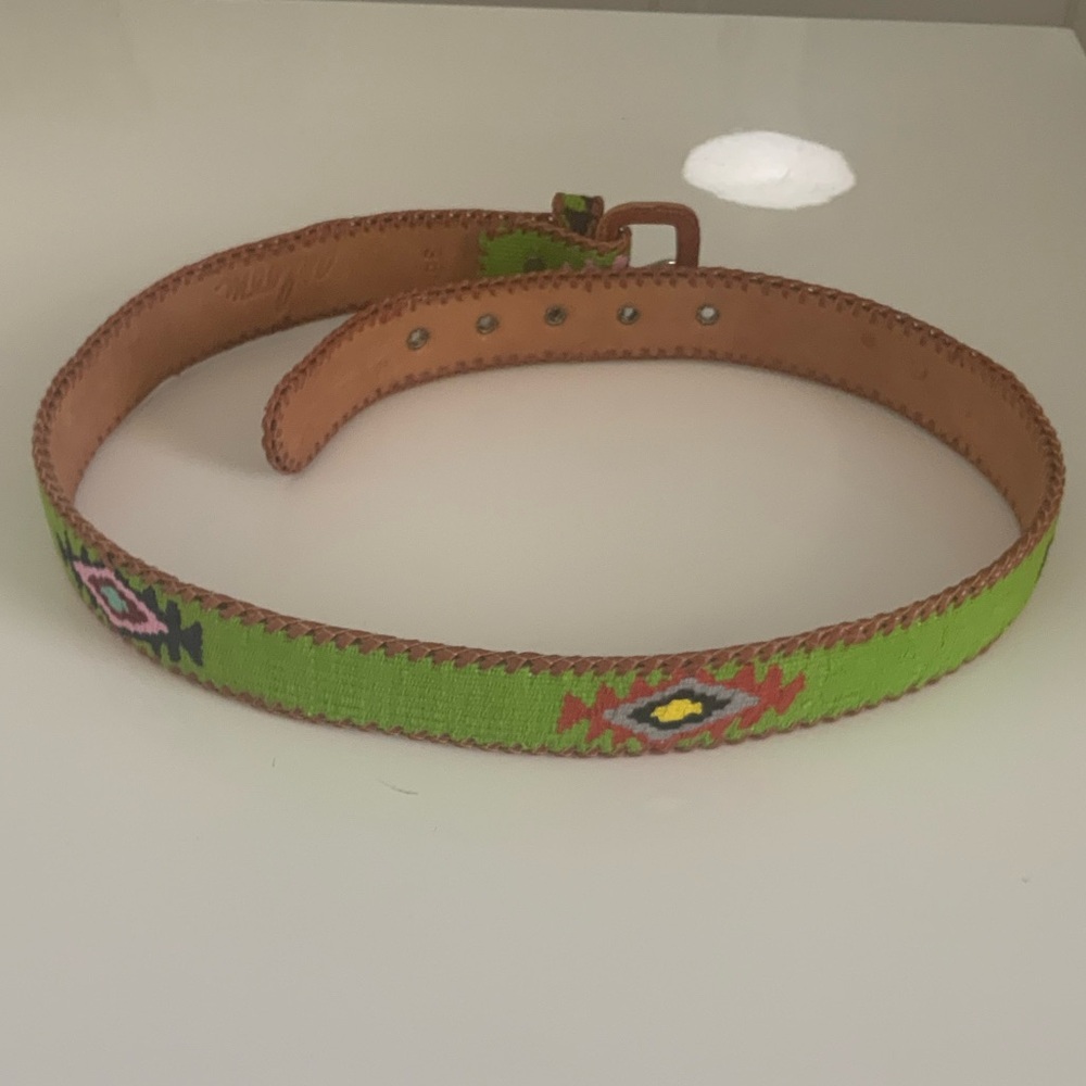 Green Woven Mexican Belt